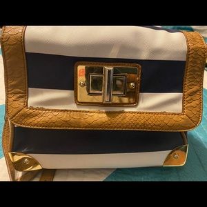 ALDO Nautical Striped Purse w FREE WALLET